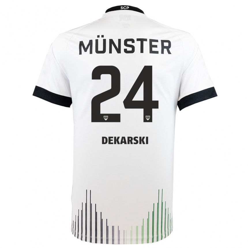 גברים כדורגל Lasse Dekarski #24 לבן שחור הרחק ג'רזי 2025/26