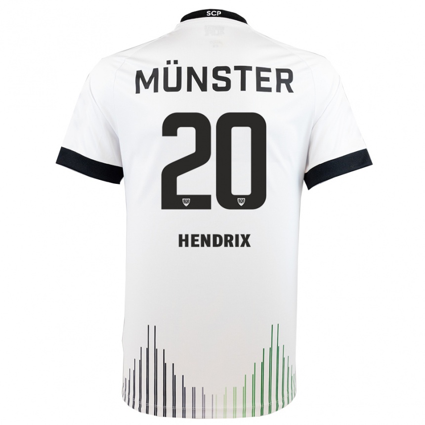 גברים כדורגל יוריט הנדריקס #20 לבן שחור הרחק ג'רזי 2025/26