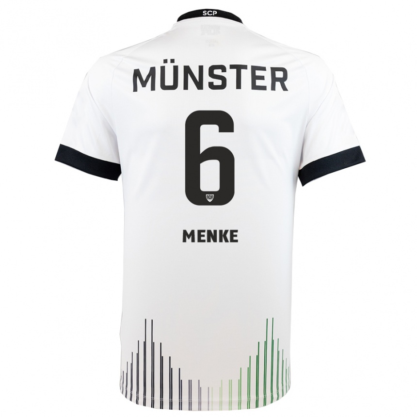 גברים כדורגל Ben Menke #6 לבן שחור הרחק ג'רזי 2025/26