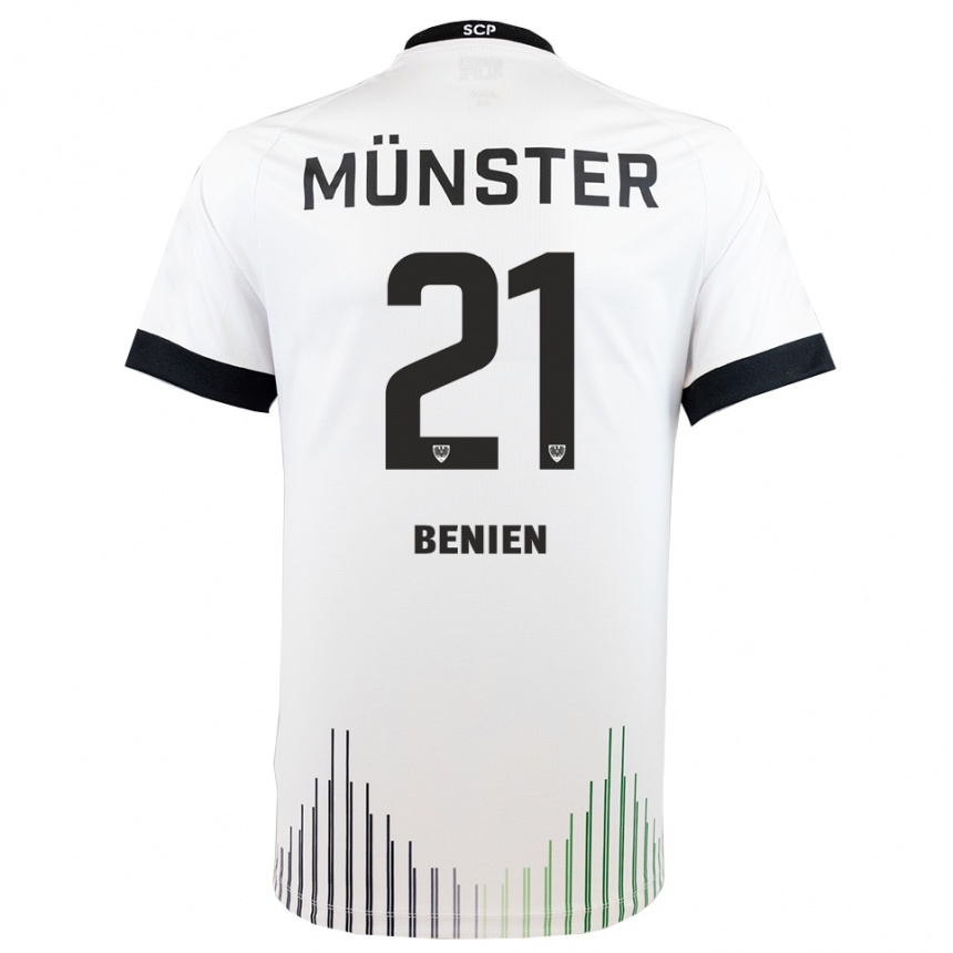 גברים כדורגל Lennet Benien #21 לבן שחור הרחק ג'רזי 2025/26