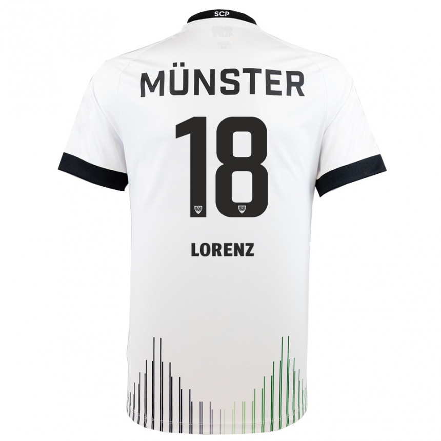 גברים כדורגל מארק לורנץ #18 לבן שחור הרחק ג'רזי 2025/26
