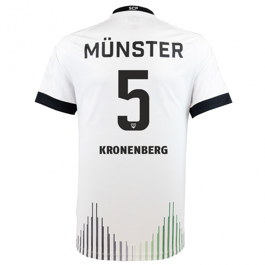 גברים כדורגל Ben Kronenberg #5 לבן שחור הרחק ג'רזי 2025/26