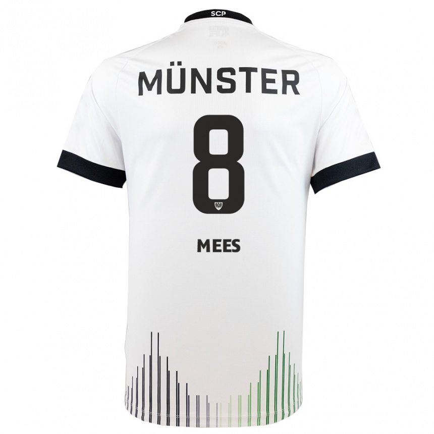 גברים כדורגל ג׳ושוע מיס #8 לבן שחור הרחק ג'רזי 2025/26