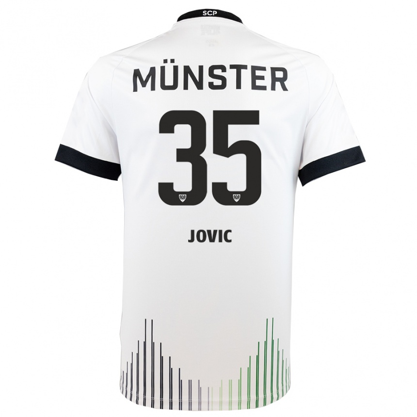 גברים כדורגל Jovan Jovic #35 לבן שחור הרחק ג'רזי 2025/26