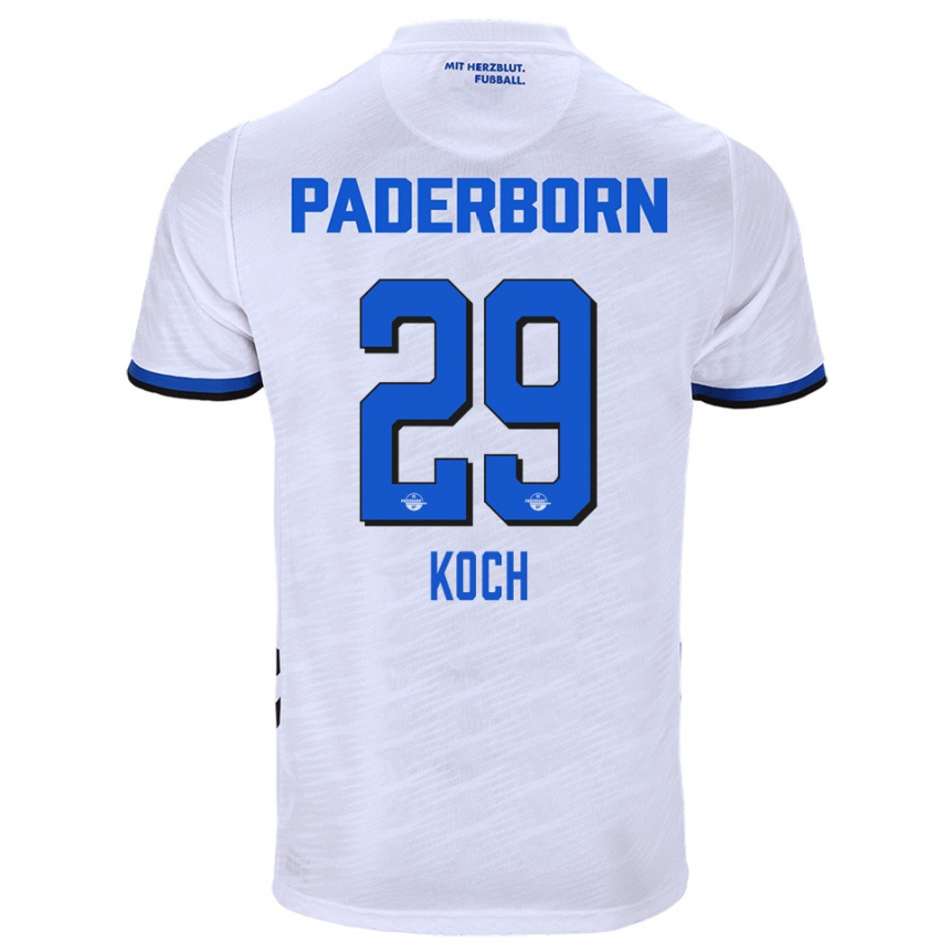 גברים כדורגל Henrik Koch #29 לבן כחול הרחק ג'רזי 2025/26