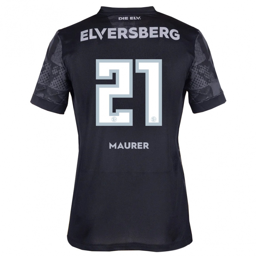 גברים כדורגל Kine Maurer #21 שחור אפור הרחק ג'רזי 2025/26