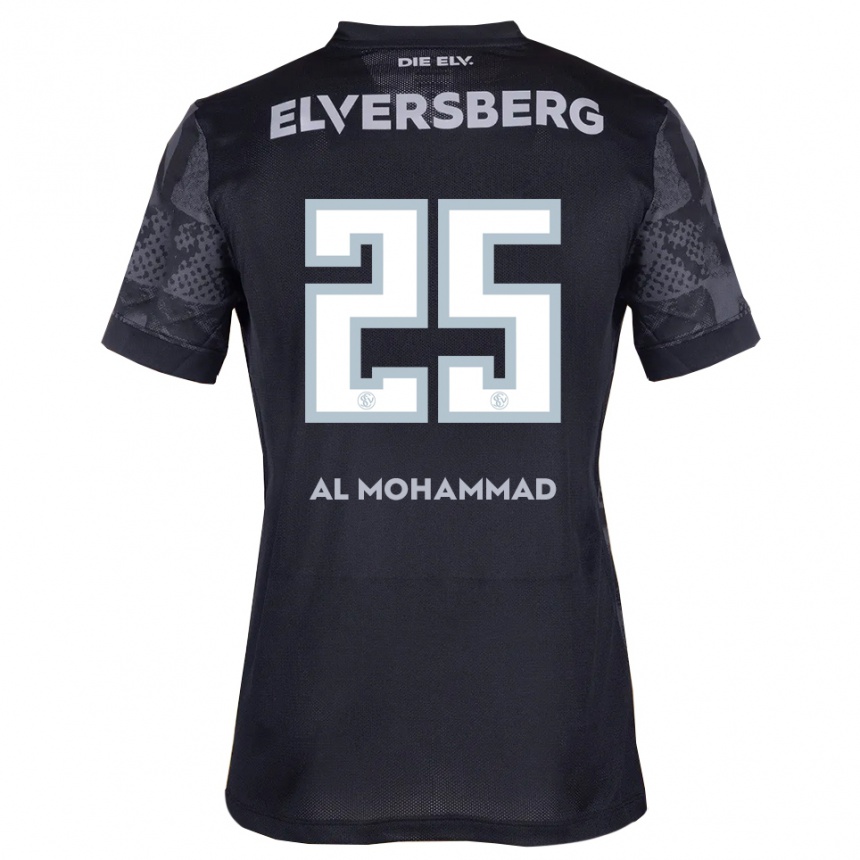 גברים כדורגל Loay Al Mohammad #25 שחור אפור הרחק ג'רזי 2025/26