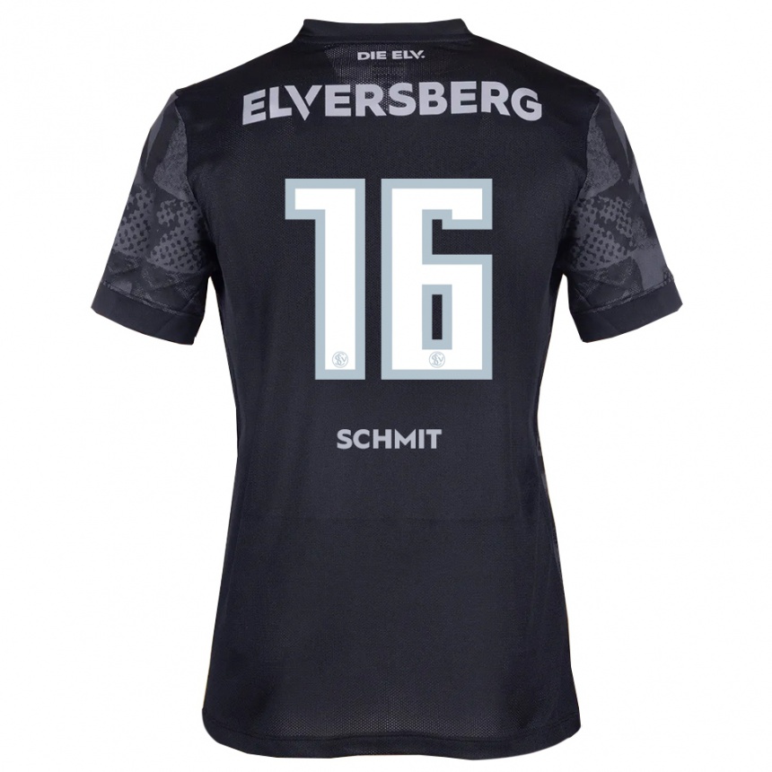 גברים כדורגל Leila Schmit #16 שחור אפור הרחק ג'רזי 2025/26