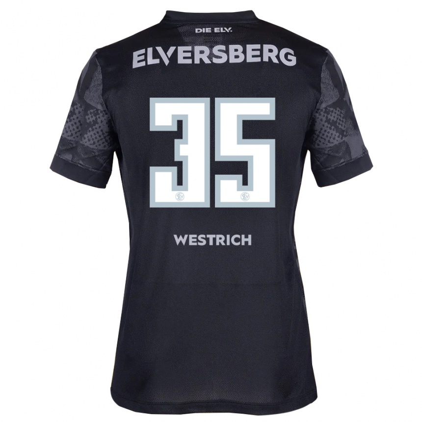 גברים כדורגל לואי הנרי וסטריך #35 שחור אפור הרחק ג'רזי 2025/26