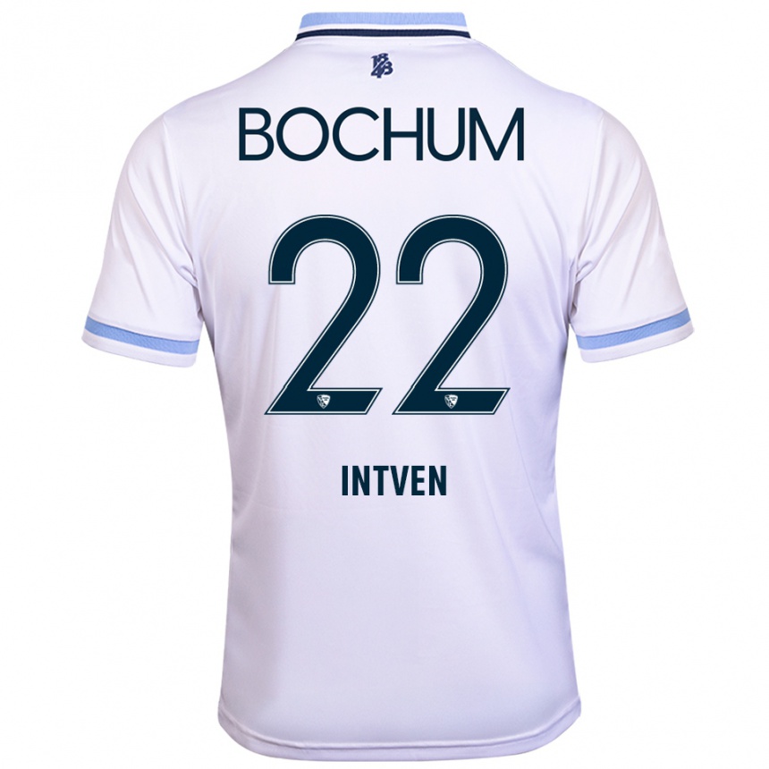 גברים כדורגל Noel Intven #22 לבן תכלת הרחק ג'רזי 2025/26