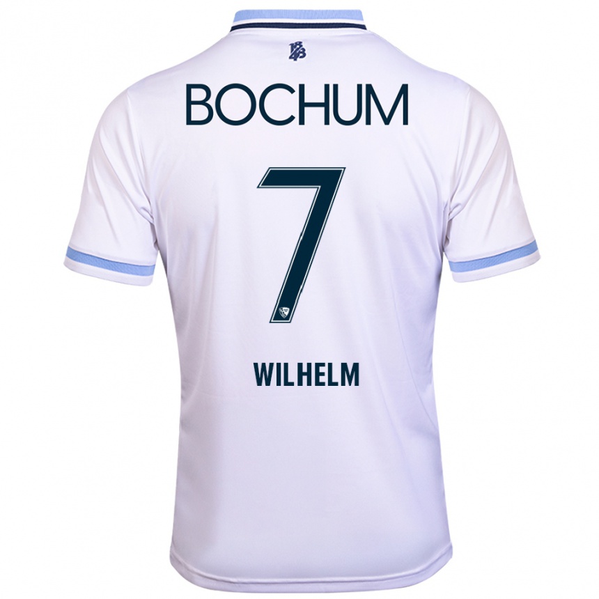 גברים כדורגל Mara Wilhelm #7 לבן תכלת הרחק ג'רזי 2025/26