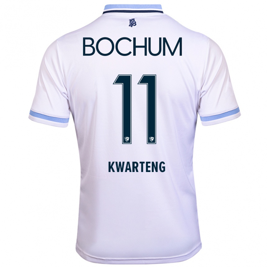 גברים כדורגל מוריץ קוורטנג #11 לבן תכלת הרחק ג'רזי 2025/26