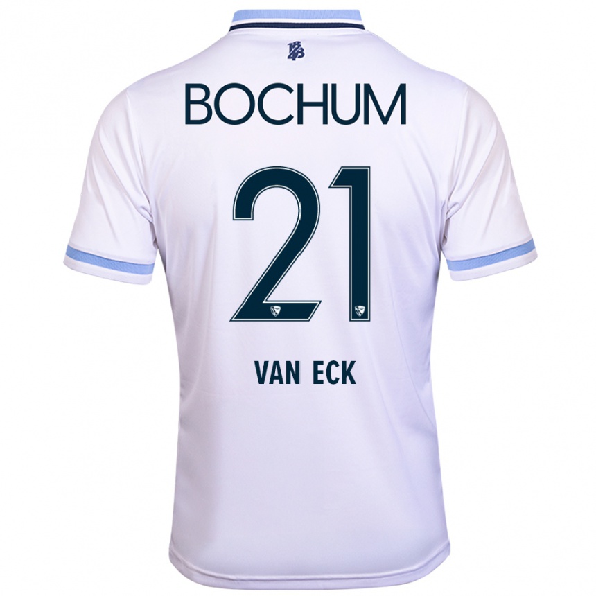 גברים כדורגל אולה ואן אק #21 לבן תכלת הרחק ג'רזי 2025/26