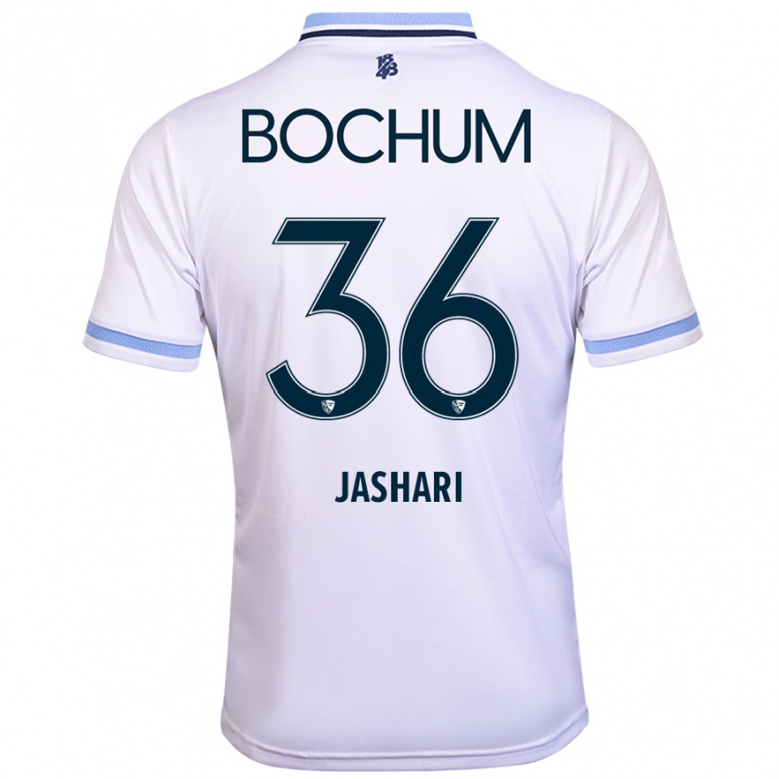 גברים כדורגל לירים ג׳שארי #36 לבן תכלת הרחק ג'רזי 2025/26