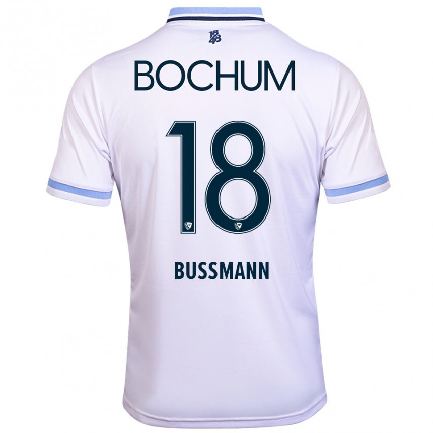 גברים כדורגל בנג׳מין בוסמן #18 לבן תכלת הרחק ג'רזי 2025/26