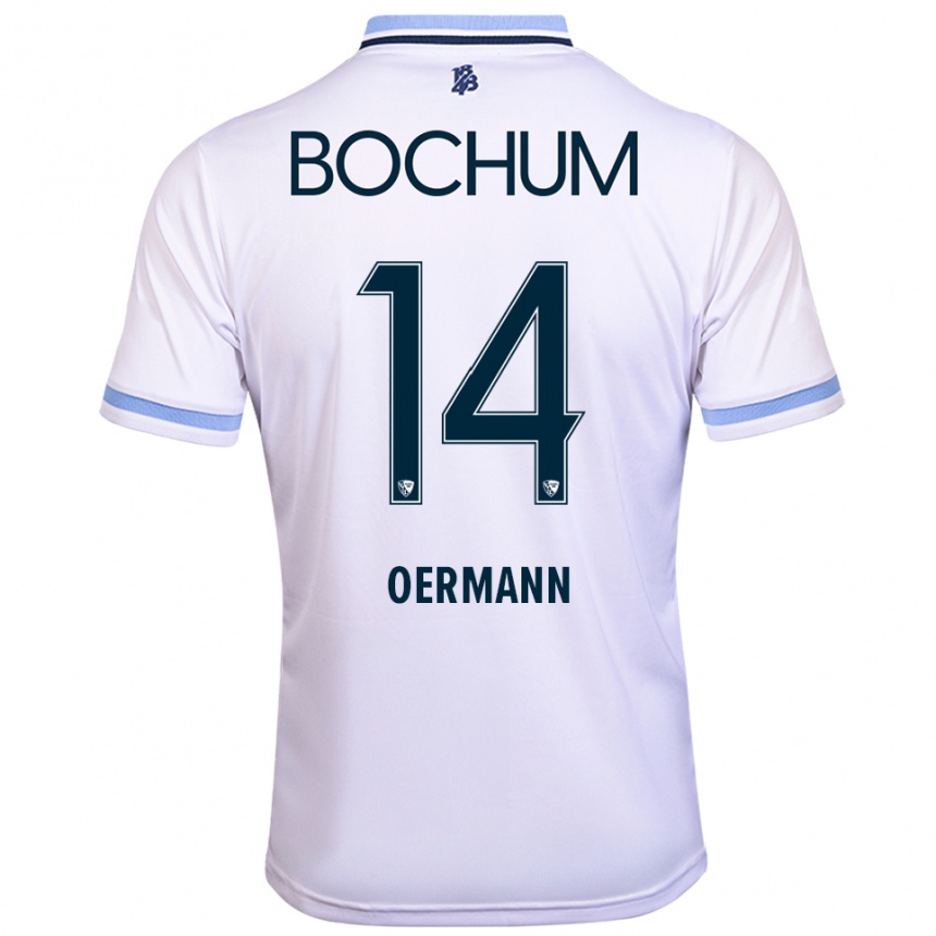 גברים כדורגל טים אורמן #14 לבן תכלת הרחק ג'רזי 2025/26