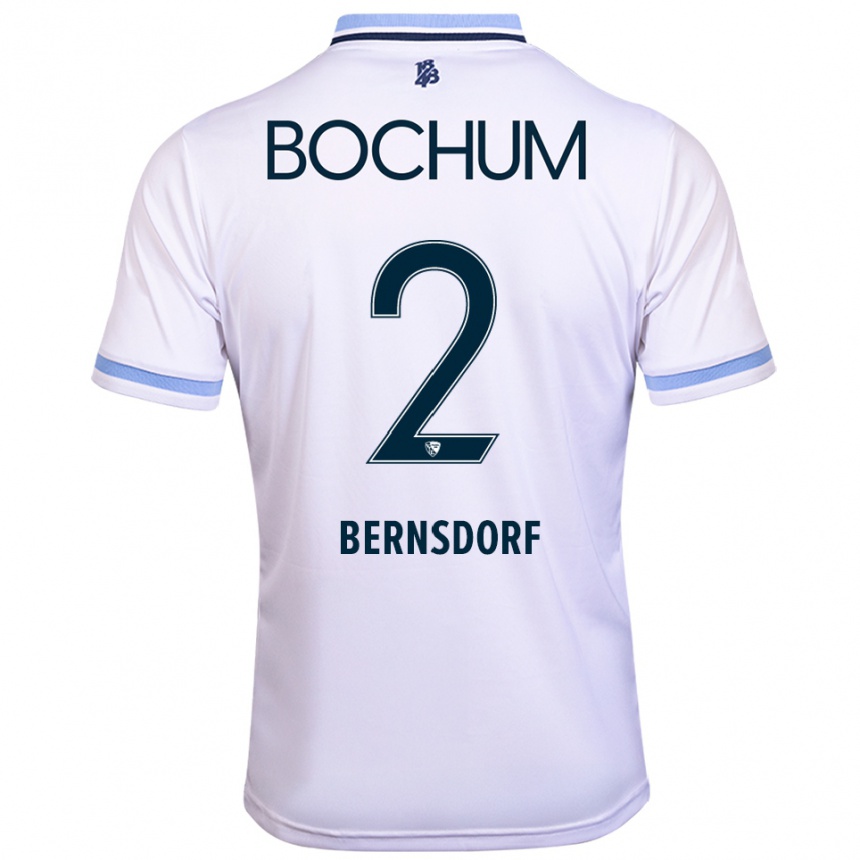 גברים כדורגל לוקה לאון ברנסדורף #2 לבן תכלת הרחק ג'רזי 2025/26