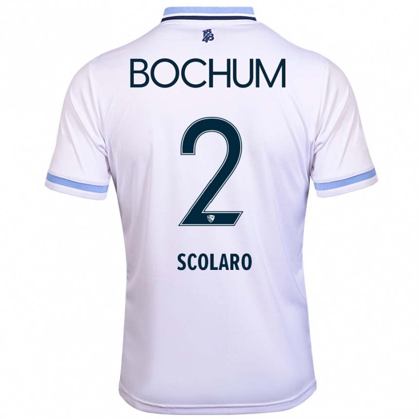 גברים כדורגל Roberto Scolaro #2 לבן תכלת הרחק ג'רזי 2025/26