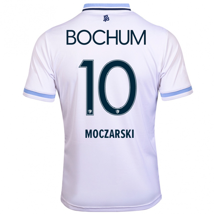 גברים כדורגל אנה מוצ׳ארסקי #10 לבן תכלת הרחק ג'רזי 2025/26