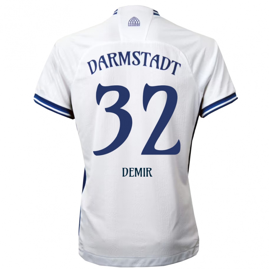 גברים כדורגל Lean Demir #32 לבן כחול הרחק ג'רזי 2025/26