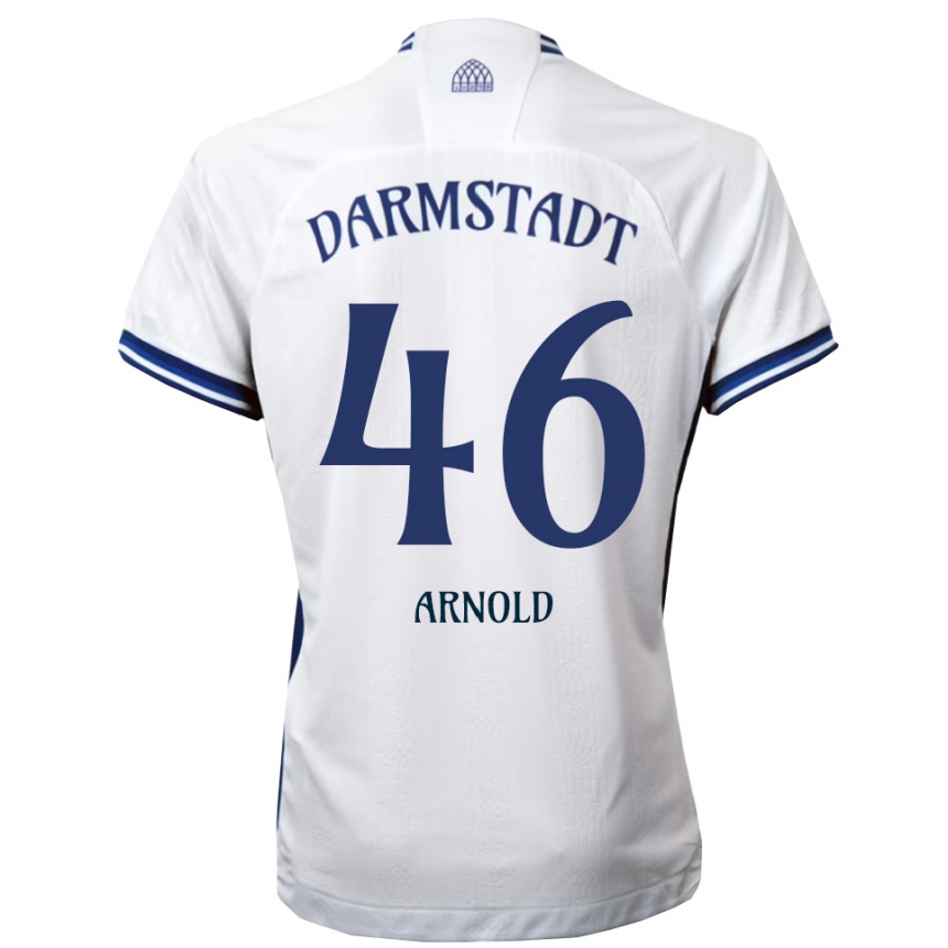 גברים כדורגל Tim Arnold #46 לבן כחול הרחק ג'רזי 2025/26