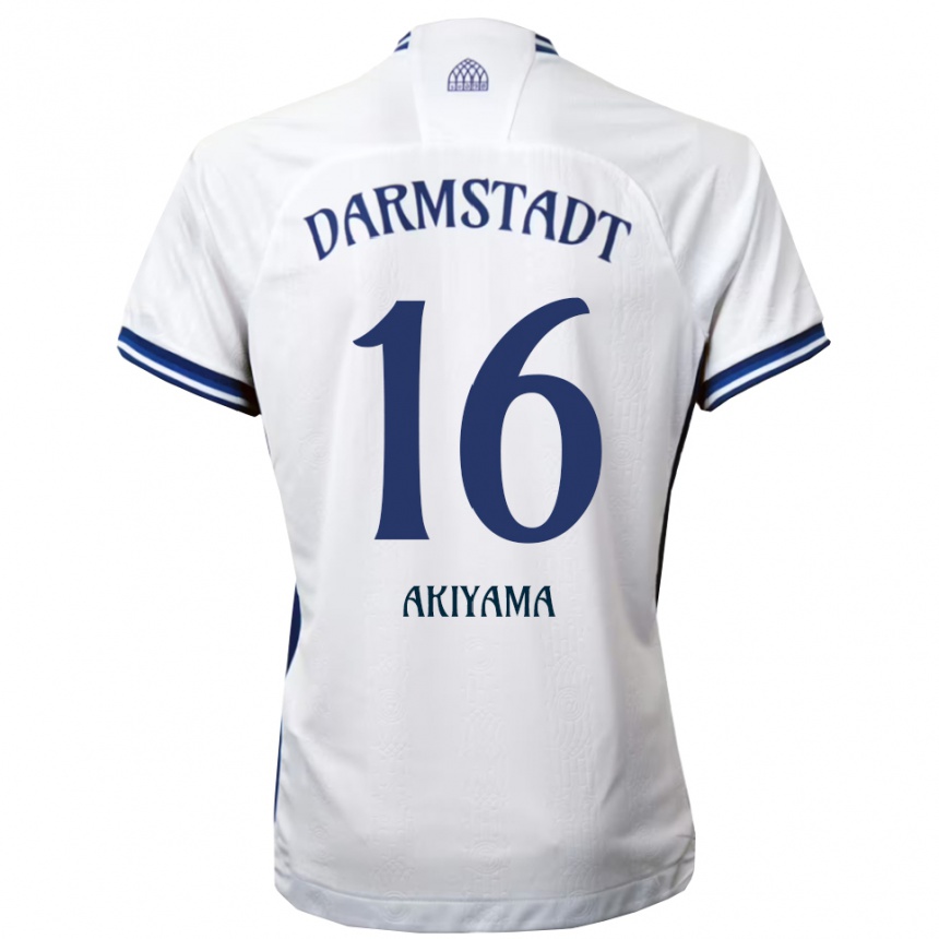 גברים כדורגל הירוקי אקייאמה #16 לבן כחול הרחק ג'רזי 2025/26