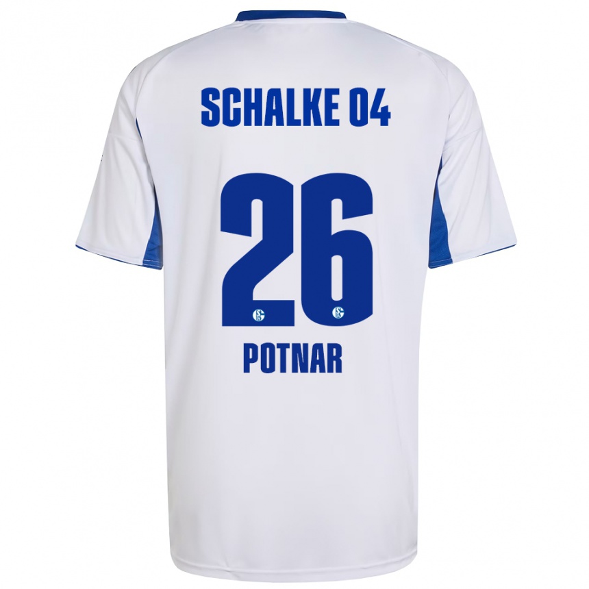 גברים כדורגל בויאן פוטנר #26 לבן כחול הרחק ג'רזי 2025/26