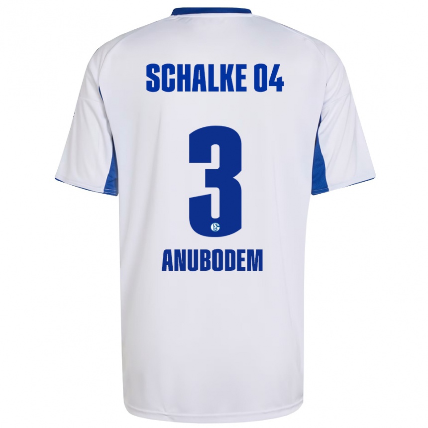 גברים כדורגל Ngufor Anubodem #3 לבן כחול הרחק ג'רזי 2025/26
