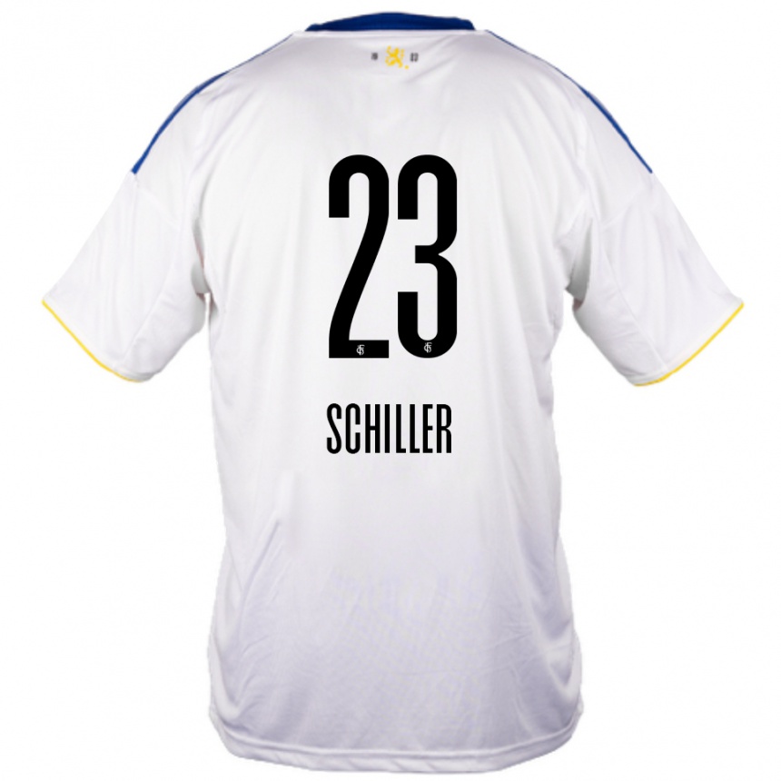 גברים כדורגל ניקלס שינדלר #23 לבן כחול צהוב הרחק ג'רזי 2025/26
