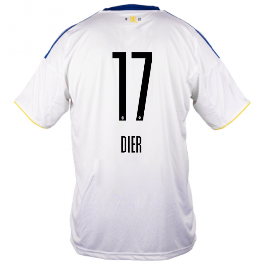 גברים כדורגל Lucas Dier #17 לבן כחול צהוב הרחק ג'רזי 2025/26