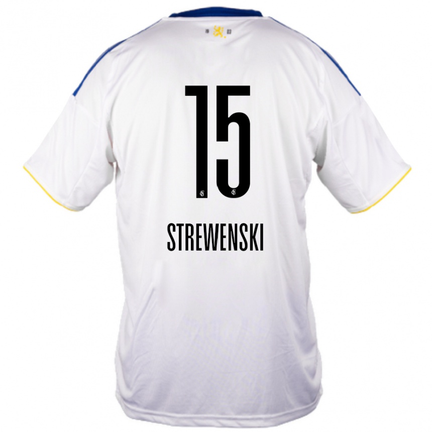 גברים כדורגל Lukas Strewenski #15 לבן כחול צהוב הרחק ג'רזי 2025/26