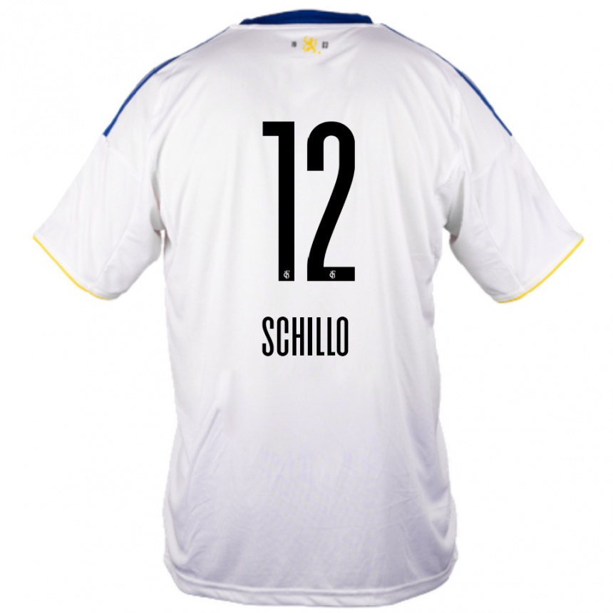 גברים כדורגל ג׳ול שילו #12 לבן כחול צהוב הרחק ג'רזי 2025/26