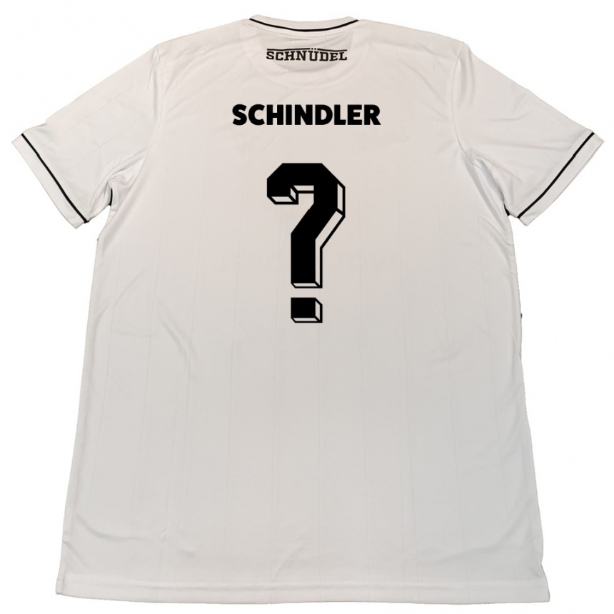 גברים כדורגל Vanessa Schindler #0 לבן שחור הרחק ג'רזי 2025/26