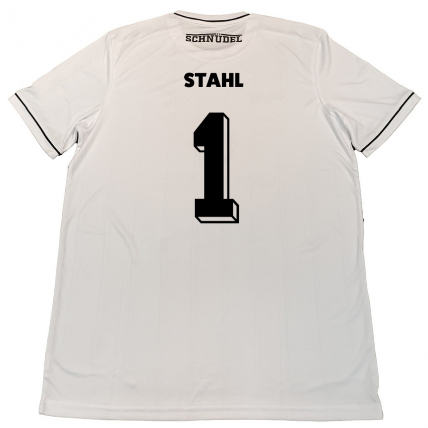 גברים כדורגל טוני סטאהל #1 לבן שחור הרחק ג'רזי 2025/26