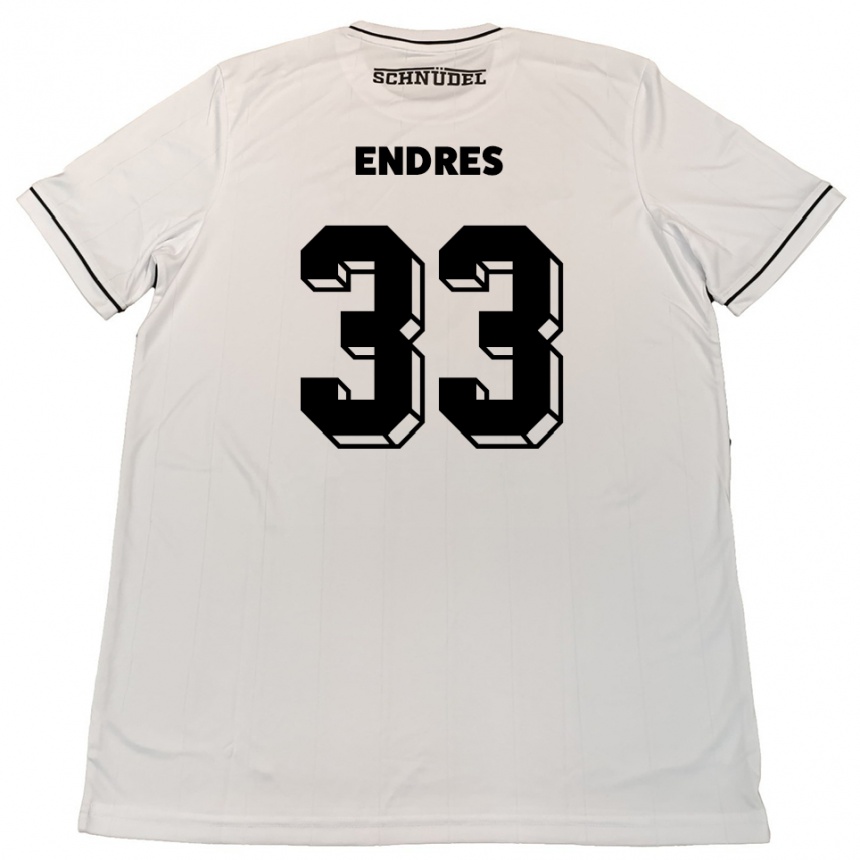 גברים כדורגל ג׳ושוע אנדרס #33 לבן שחור הרחק ג'רזי 2025/26