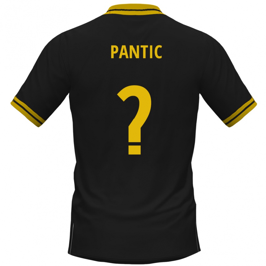 גברים כדורגל לאון אלכסנדר פאנטיץ׳ #0 שחור צהוב הרחק ג'רזי 2025/26
