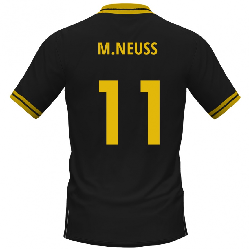 גברים כדורגל מקסימיליאן נויס #11 שחור צהוב הרחק ג'רזי 2025/26