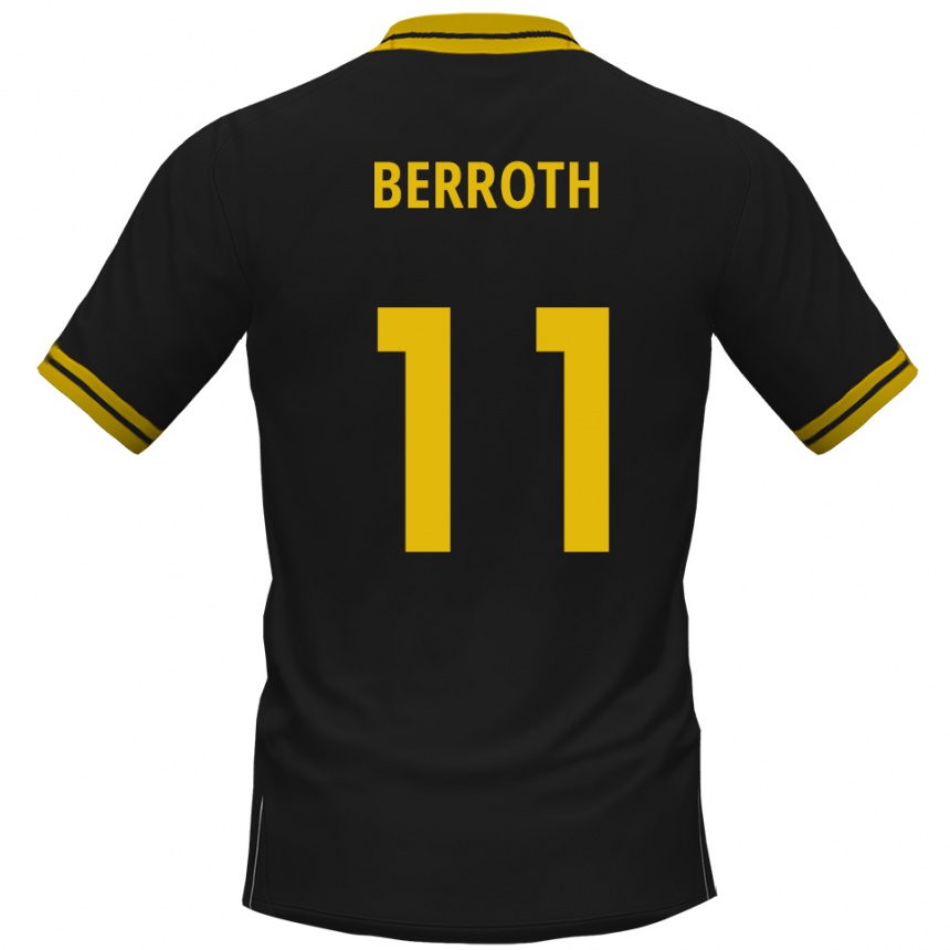 גברים כדורגל ג׳וליוס קארל ברות #11 שחור צהוב הרחק ג'רזי 2025/26