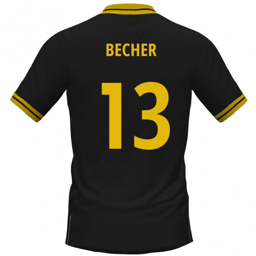 גברים כדורגל קייאל ארווין בכר #13 שחור צהוב הרחק ג'רזי 2025/26