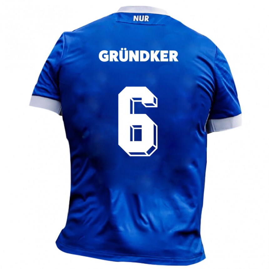 גברים כדורגל ג׳וליאן פסקל גרינדקר #6 כחול לבן הרחק ג'רזי 2025/26
