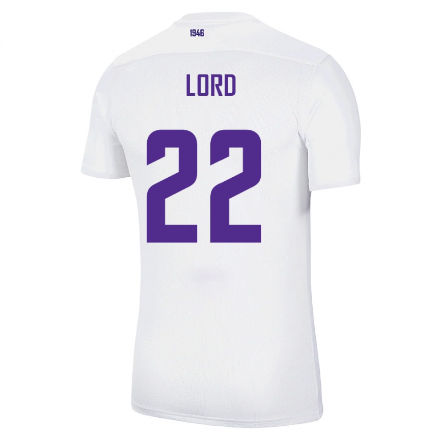 גברים כדורגל לואי סשה לורד #22 לבן ירוק הרחק ג'רזי 2025/26