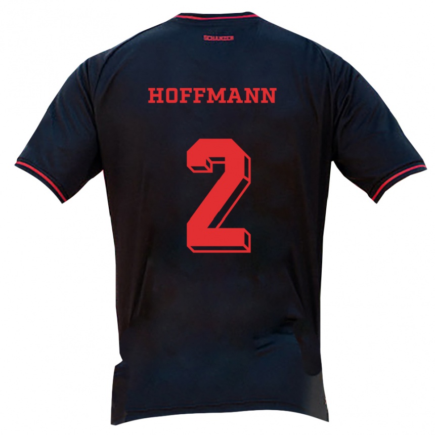 גברים כדורגל Tim Hoffmann #2 שחור אדום לבן הרחק ג'רזי 2025/26