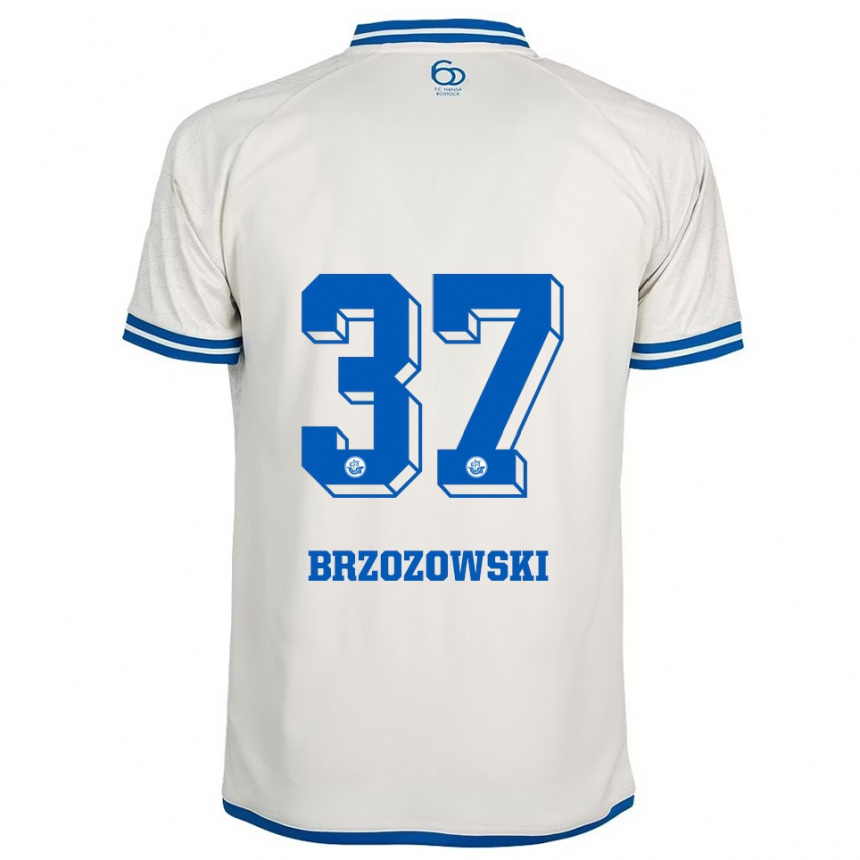 גברים כדורגל מילוש בזשאזאווסקי #37 לבן כחול הרחק ג'רזי 2025/26