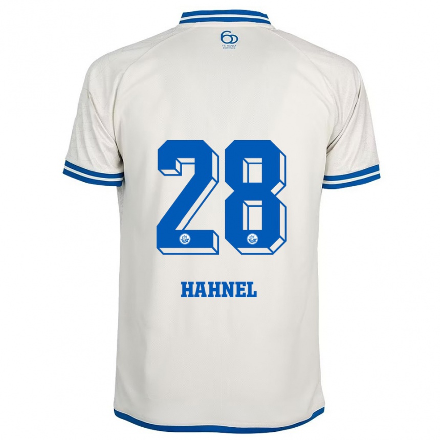 גברים כדורגל Julian Hahnel #28 לבן כחול הרחק ג'רזי 2025/26