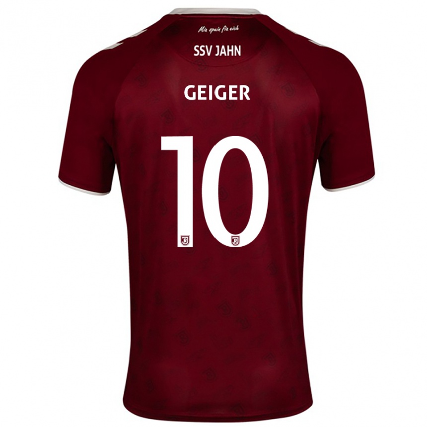 גברים כדורגל Maximilian Geiger #10 בורדו לבן הרחק ג'רזי 2025/26