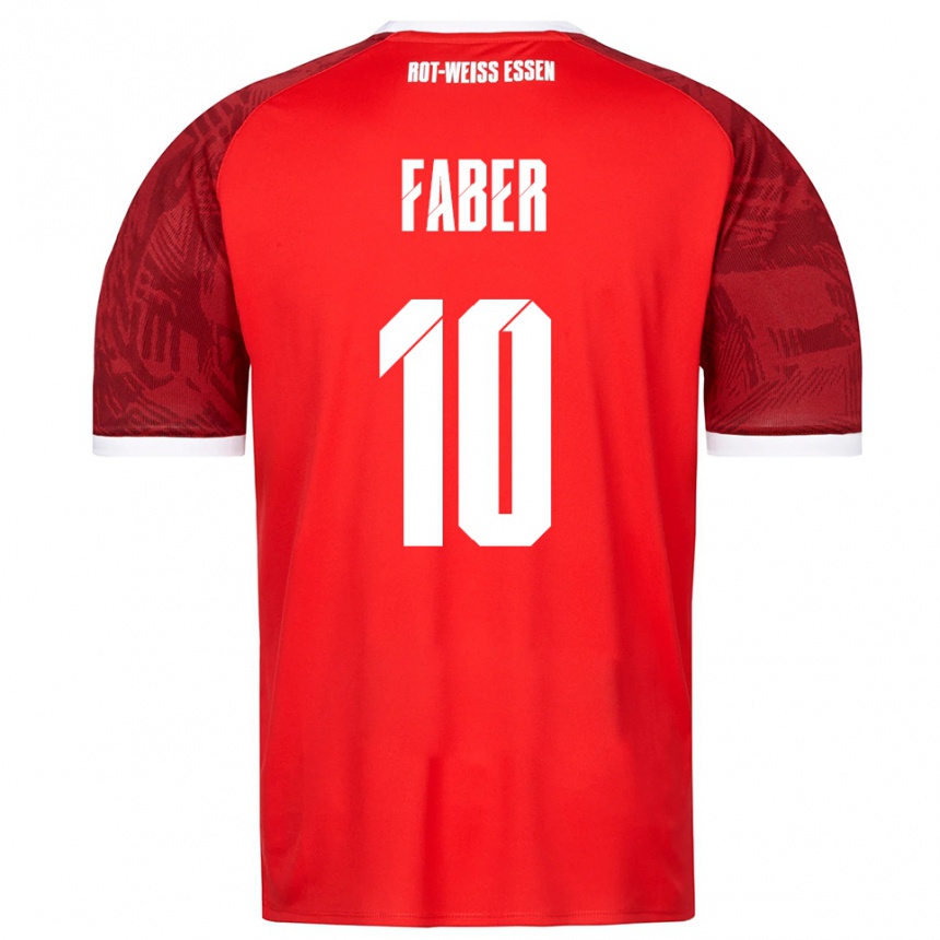 גברים כדורגל Marcel Faber #10 אדום בורדו לבן הרחק ג'רזי 2025/26