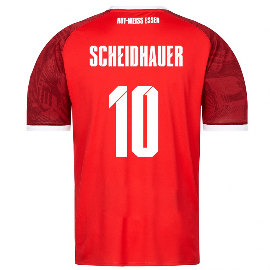 גברים כדורגל לאון שיידהאוור #10 אדום בורדו לבן הרחק ג'רזי 2025/26