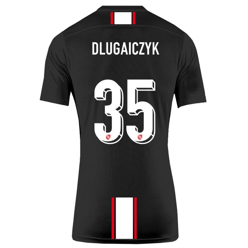 גברים כדורגל אלכסנדר דלוגייצ'יק #35 שחור לבן הרחק ג'רזי 2025/26