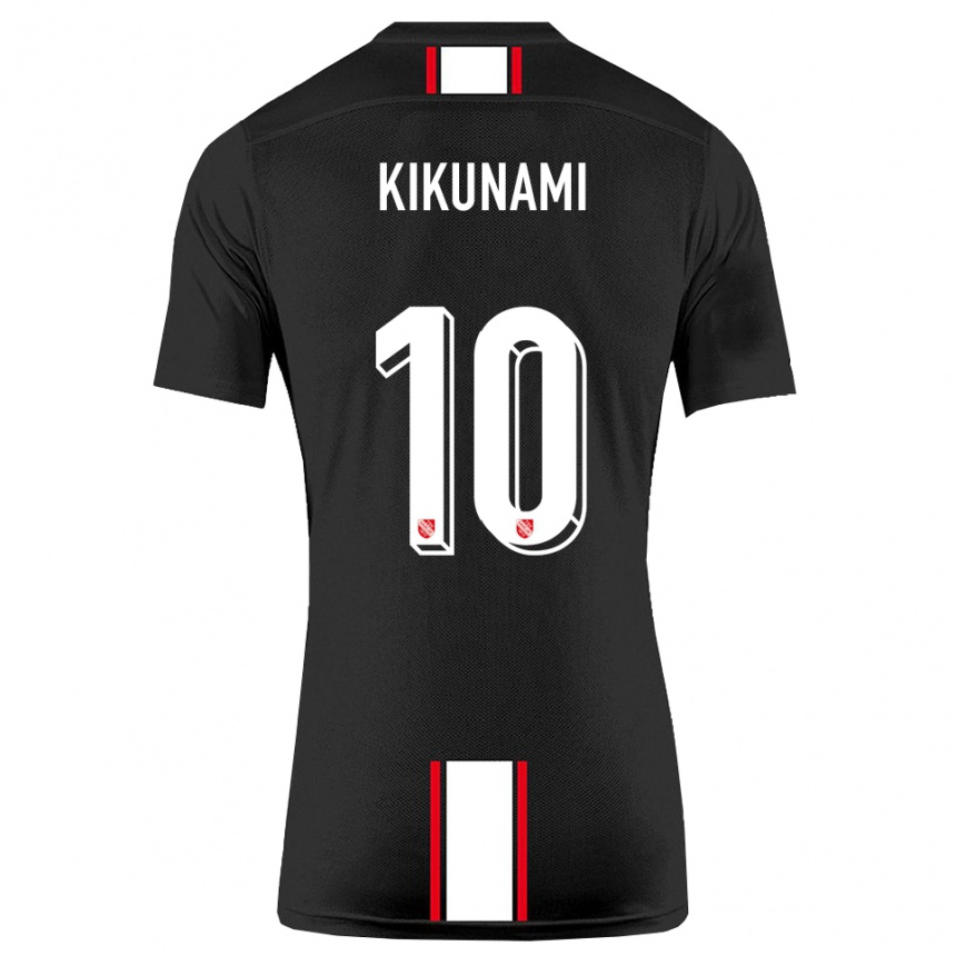 גברים כדורגל Ryou Kikunami #10 שחור לבן הרחק ג'רזי 2025/26