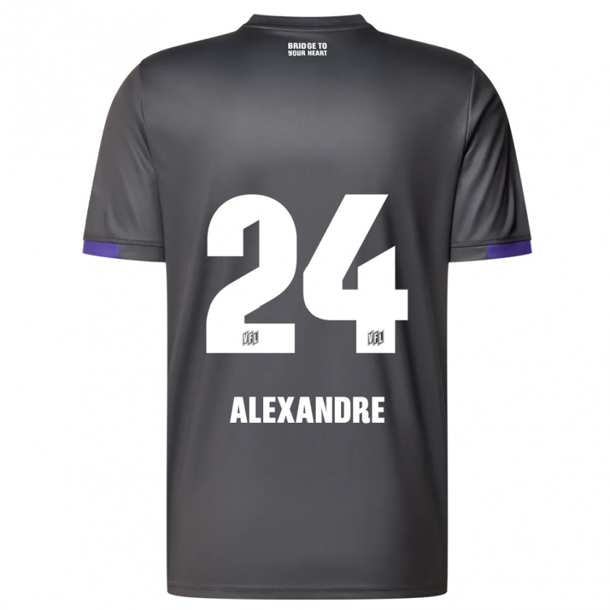 גברים כדורגל טיירון טרנטון אלכסנדרה #24 אפור סגול הרחק ג'רזי 2025/26